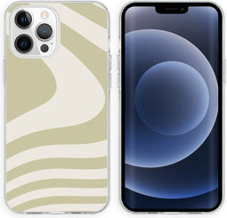 iMoshion Hoesje Geschikt voor iPhone 13 Pro Hoesje Siliconen - iMoshion Design hoesje - Groen / Retro Green