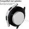 imoshion Screenprotector - Geschikt voor Samsung Galaxy Watch 6 44mm - Full Cover Hard Case / Beschermend Hoesje - Zilver