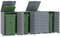 vidaXL - Containerberging - voor - 4 - containers - 276x79x117 - cm - staal - grijs