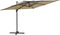 vidaXL - Zweefparasol - met - aluminium - paal - 400x300 - cm - taupe