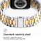 imoshion Stalen bandje - Geschikt voor Apple Watch 1, 2, 3, 4, 5, 6, 7, 8, 9, 10, SE, Ultra (2) - 44/45/46/49 mm - Zilver - One Size