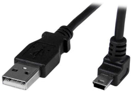 Startech.com USB 2.0 - Mini USB-kabel A-naar-mini-B - 1 m met opwaartse hoek - Zwart