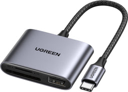 UGREEN USB-C Card Reader - SD- en TF-lezer 5Gbps - Grijs