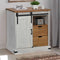 vidaXL - Dressoir - HALDEN - met - schuifdeur - 80x40x80 - cm - massief - hout - wit