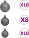 vidaXL - Kunstkerstboom - met - 300 - LED's - kerstballen - en - sneeuw - 180 - cm