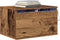 vidaXL - Nachtkastjes - met - LED-verlichting - 2 - stuks - Wandmontage - Oud - Hout