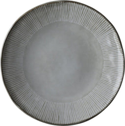 Dutch Rose Organic Borden Ø 21,5 cm - Ontbijtborden - Stoneware Handgemaakt - Licht Grijs