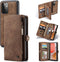 Caseme - vintage 2 in 1 portemonnee hoes - Geschikt voor Samsung Galaxy A72 - Bruin