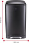 Dirt Devil Pedaalemmer 30 Liter - Soft Close Mechanisme - Verwijderbare Binnenbak - Zwart