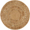vidaXL - Tapijt - rond - 120 - cm - gevlochten - jute