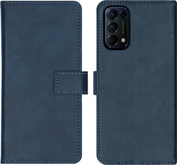 imoshion Hoesje Geschikt voor Oppo Find X3 Lite Hoesje Met Pasjeshouder - imoshion Luxe Bookcase - Donkerblauw
