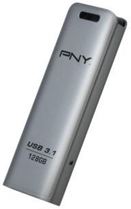 PNY Elite Steel - USB-stick 128GB - USB 3.1 Gen 1 - Zilver