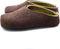 Vilten herenslof Sloping back brown Colour:Bruin/ Mosgroen Size:46.5