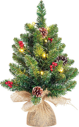Black Box Kunstkerstboom Creston - 35x35x45 cm - Pvc - Groen
