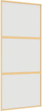 vidaXL - Schuifdeur - 90x205 - cm - mat - ESG-glas - en - aluminium - goudkleurig