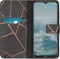 iMoshion Hoesje Geschikt voor Nokia G20 / G10 Hoesje Met Pasjeshouder - iMoshion Design Softcase Bookcase - Goud / Zwart / Black Graphic