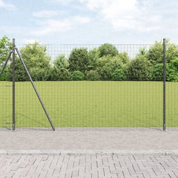 vidaXL - Hekpalen - met - Basisplaten - 13 - st - Ø32mm - 88,5cm - Gegalvaniseerd - Staal