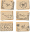 Partizzle 36x Kraft Bedankt Kaartjes Set - Wenskaarten - 6 Ontwerpen - 10x15 cm (36 stuks)