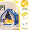 Kinderspeeltent - Sterverlichting - Wasbare Katoenen Mat - Donkerblauw 122 x 105 x 125 cm