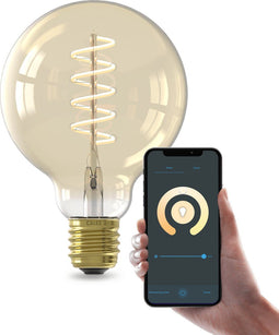 Calex Smart Filament LED Lamp - G95 - Dimbaar - Warm Wit Licht - Goud