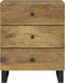 vidaXL - Nachtkastje - 50x33x62 - cm - massief - mangohout - en - bewerkt - hout