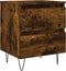 vidaXL - Nachtkastje - 40x35x50 - cm - bewerkt - hout - gerookt - eikenkleurig