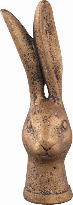 PTMD Hazell Konijn Ornament - 12 x 11 x 30 cm - Cement - Goud
