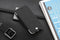 Just Mobile Quattro - leren folio hoesje - optimale bescherming - zwart