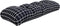 vidaXL - Palletbankkussen - 120x40x12 - cm - stof - ruitpatroon - zwart