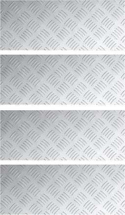 vidaXL - Aluminium - Checker - Platen - 4 - st - Antislip - 50x20 - cm