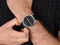Armani Exchange AX2101 - Herenhorloge 46 mm - Zwart lederen band - Zilverkleurig