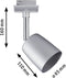 Paulmann Cover - Hoogspanningsrailsysteemlamp - GU10 10 W LED Dimbaar - Chroom (mat)