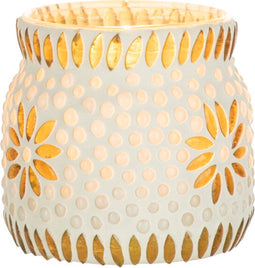 J-Line kaarshouder Bram - glas - geel - medium - 4 stuks