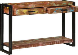 vidaXL - Console - Tafel - Kleurig - 120x33x75 - cm - Massief - Gerecycled - Hout