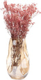 QUVIO Vaas - Bloemenvaas - Gekreukt design - Beige