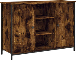 vidaXL - Dressoir - 100x35x70 - cm - bewerkt - hout - gerookt - eikenkleurig
