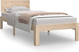 vidaXL - Bedframe - massief - hout - 75x190 - cm