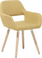 CHICAGO - Eetkamerstoel - Mosterdgeel - Polyester