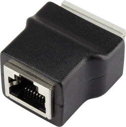TRU COMPONENTS LT-RJSTA RJ45-bus met stekkeraansluiting 1243970 Bus, inbouw verticaal Zwart 1 stuk(s)