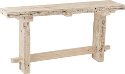 J-Line console Brut - hout - wit/naturel