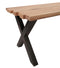 Feel Furniture - 200x100 Eettafel - Massief Boomstamblad Eiken - Constructed oak - 5 cm dik - Twin U Frame