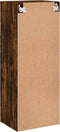 vidaXL - Tv-wandmeubel - 40,5x30x102 - cm - bewerkt - hout - gerookt - eikenkleurig