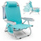 Costway Strandstoel - Inklapbaar - Verstelbaar - max. 150 kg - Blauw