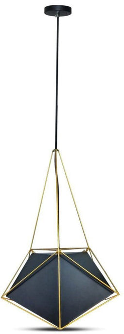 V-TAC VT-7401-BG - Hanglamp - E27 houder - Zwart + Goud