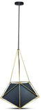 V-TAC VT-7401-BG - Hanglamp - E27 houder - Zwart + Goud
