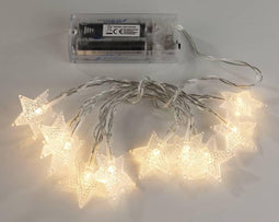 EDM ster licht - kerstsfeer - warm licht - 10 LED sterren - 1 m - 71318