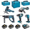 Makita DLX5066TJ Accu Combiset 5-delig 18V 5.0Ah in Mbox