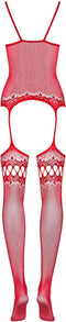 Obsessive - Bodystocking F214 Rood S/M/L
