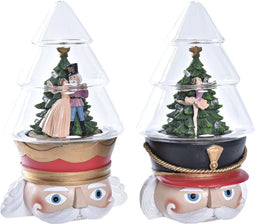 Verlichte decoratie DKD Home Decor Kerstmis Rood Wit (15 x 13,5 x 24 cm) (2 Stuks)