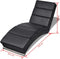 vidaXL - Chaise - longue - kunstleer - zwart